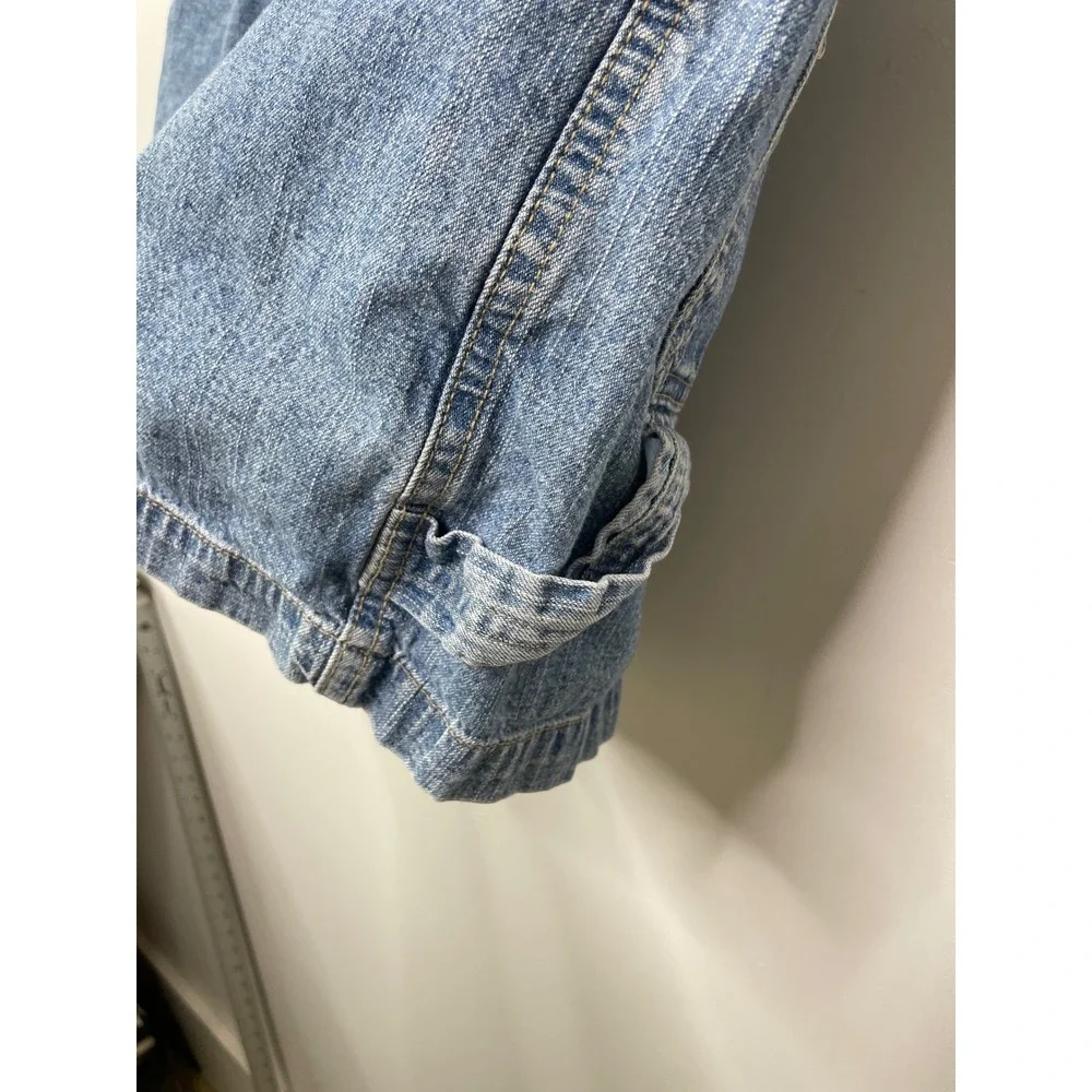 Vintage Y2K‎ LA Blues Light Wash Denim Carpenter Shorts Jorts Women 14 Retro 90s